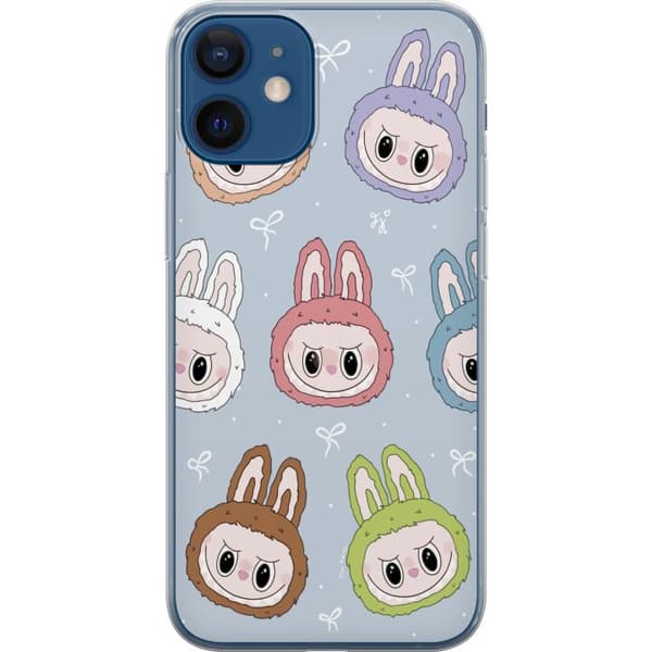 Apple iPhone 12 mini Gennemsigtig cover Pastel Labubu