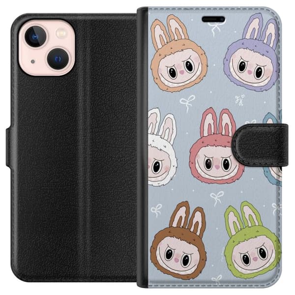 Apple iPhone 13 mini Tegnebogsetui Pastel Labubu
