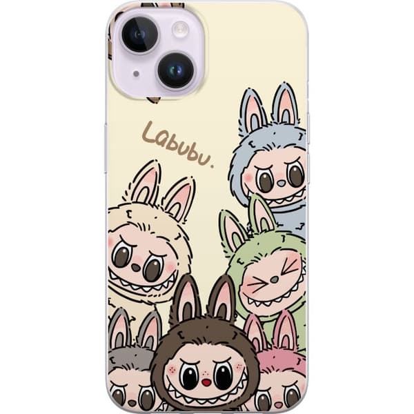 Apple iPhone 15 Gjennomsiktig deksel Labubu Pastel Collection