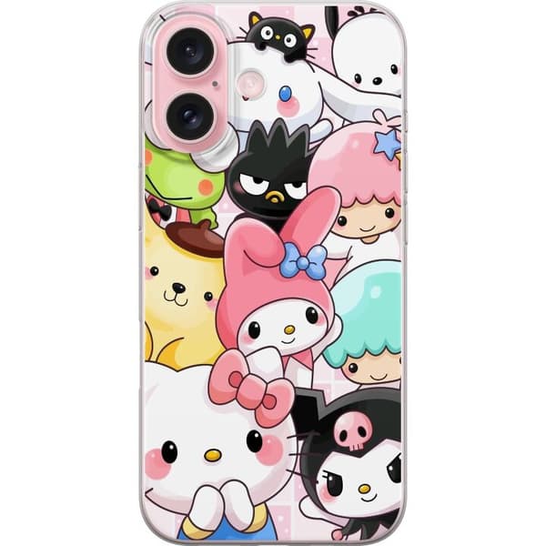 Apple iPhone 16 Läpinäkyvä kuori Kawaii Sanrio Crew
