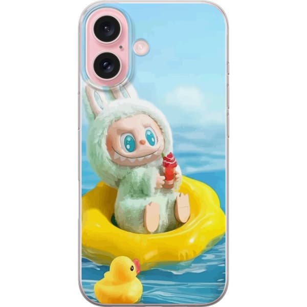 Apple iPhone 16 Läpinäkyvä kuori Labubu Macaron-sarja