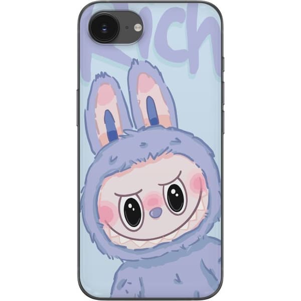 Apple iPhone 16e Läpinäkyvä kuori Sininen Jänis Labubu