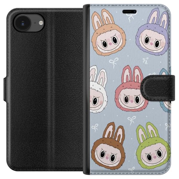 Apple iPhone 16e Lompakkokotelo Pastel Labubu