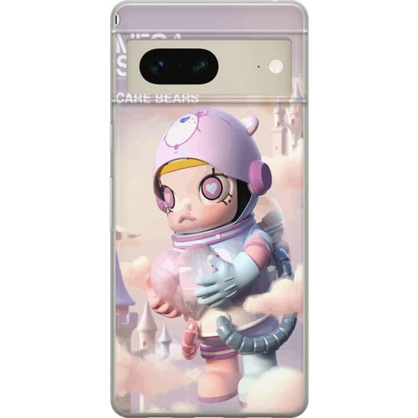 Google Pixel 7 Gennemsigtig cover Mega Space Molly Care Bears Series - Share Bear Edition