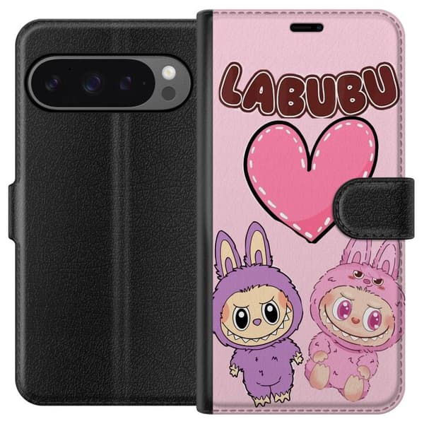 Google Pixel 9 Pro XL Lommeboketui Labubu Pink Monster