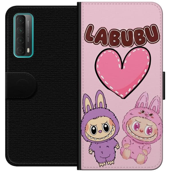 Huawei P smart 2021 Lompakkokotelo Labubu Pink Monster