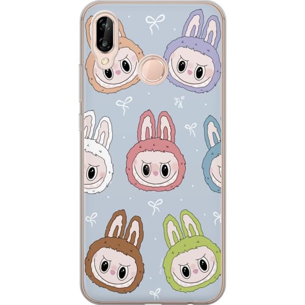 Huawei P20 lite Gennemsigtig cover Pastel Labubu