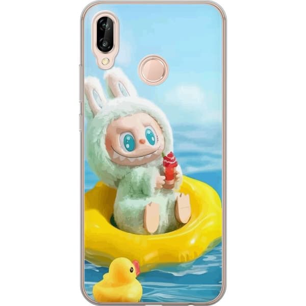 Huawei P20 lite Genomskinligt Skal Labubu Macaron Series