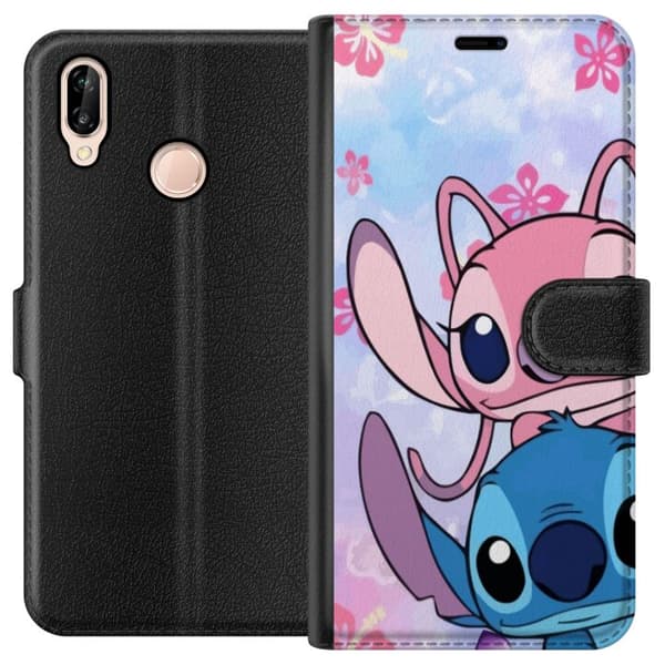Huawei P20 lite Lommeboketui Stitch & Angel