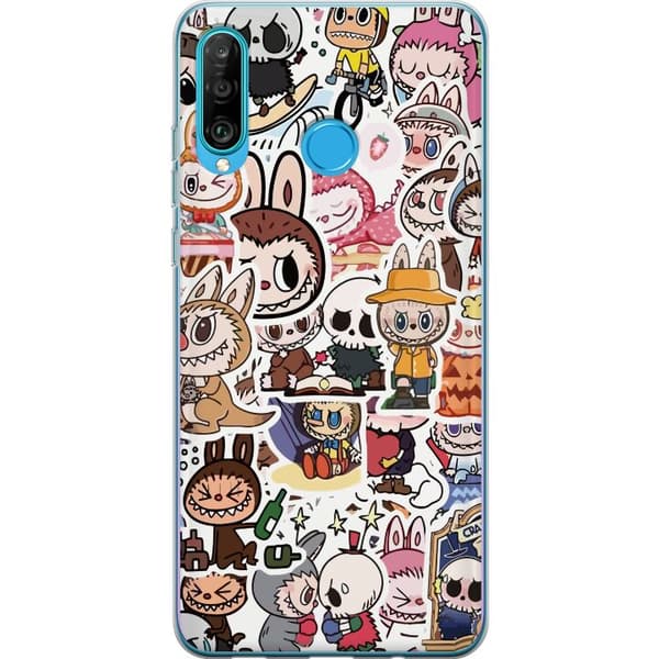 Huawei P30 lite Läpinäkyvä kuori Labubu All-Stars – POP MART Erikoispainos