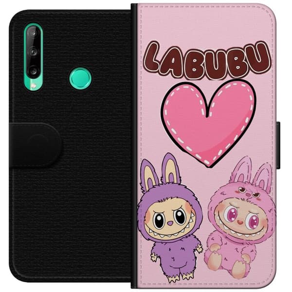 Huawei P40 lite E Lommeboketui Labubu Pink Monster