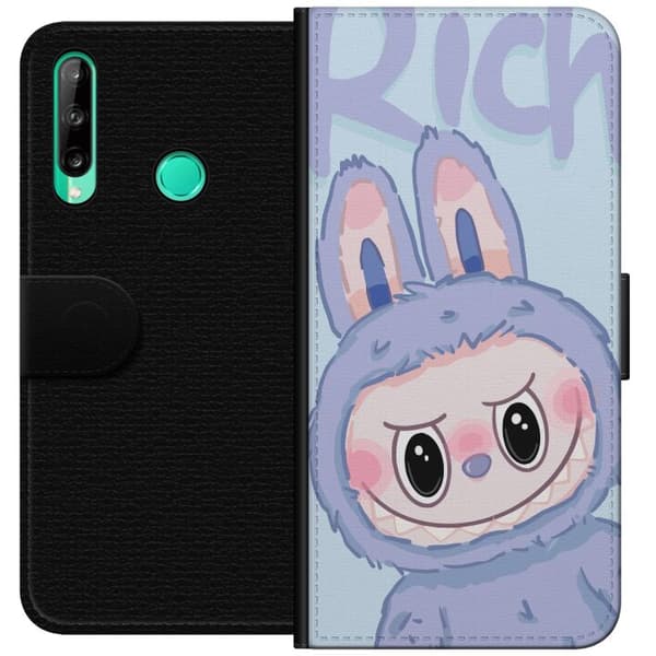 Huawei P40 lite E Lommeboketui Blå Kanin Labubu