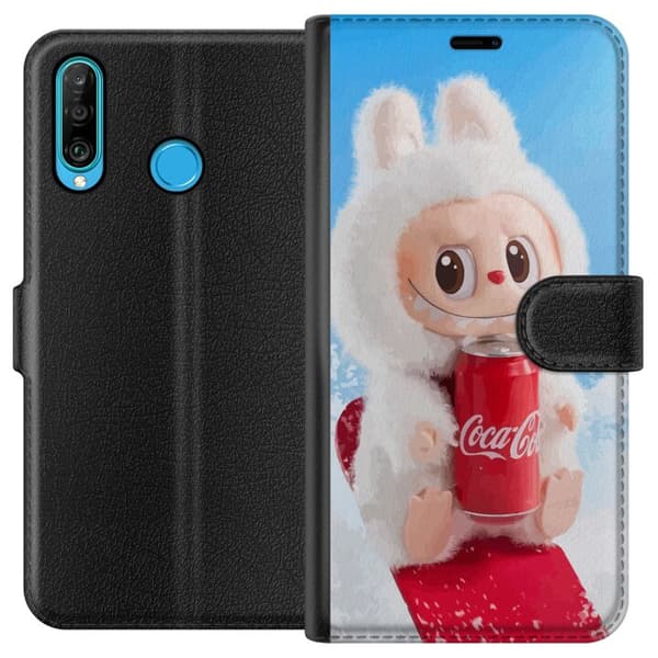 Huawei P30 lite Tegnebogsetui Labubu Summer Edition