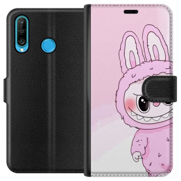 Huawei P30 lite Tegnebogsetui Labubu Kanin-serien