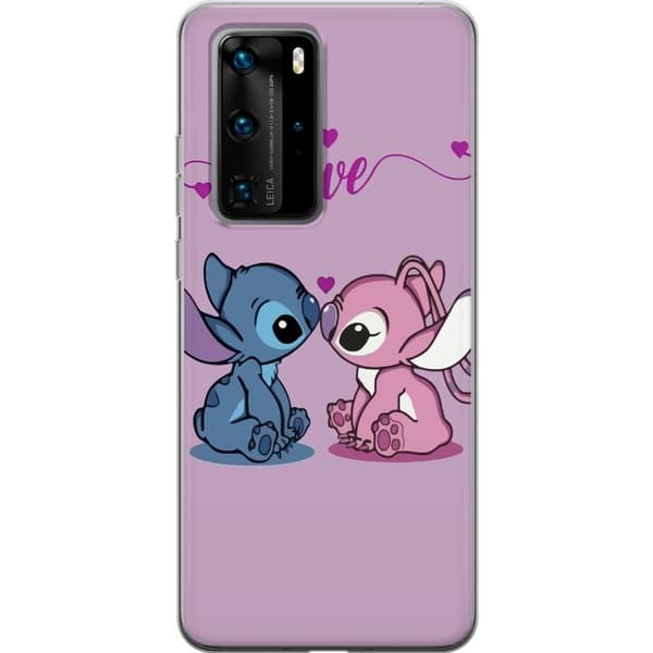 Huawei P40 Pro Gennemsigtig cover Lilo & Stitch – Angel Edition