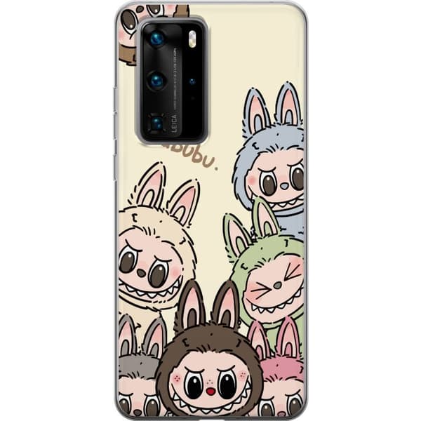 Huawei P40 Pro Gjennomsiktig deksel Labubu Pastel Collection