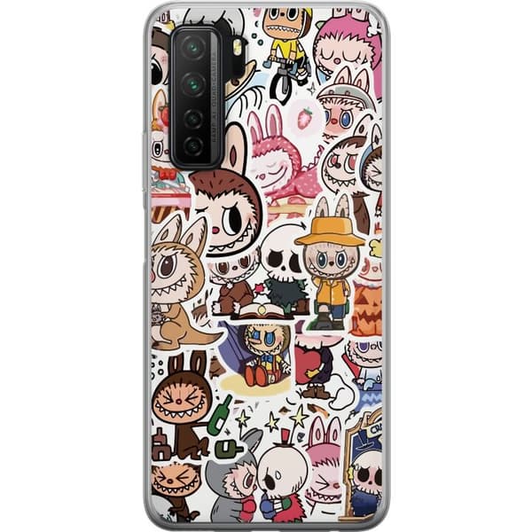 Huawei P40 lite 5G Genomskinligt Skal Labubu All-Stars – POP MART Special