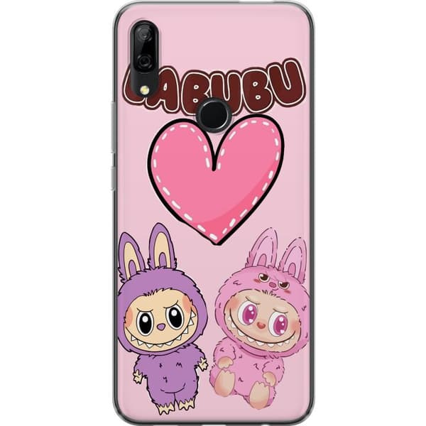 Huawei P Smart Z Läpinäkyvä kuori Labubu Pink Monster