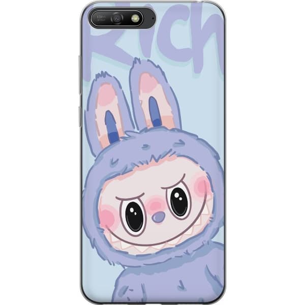 Huawei Y6 (2018) Gennemsigtig cover Blå Kanin Labubu