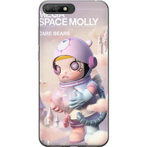 Huawei Y6 (2018) Genomskinligt Skal Mega Space Molly Care Bears Series - Share Bear Edition