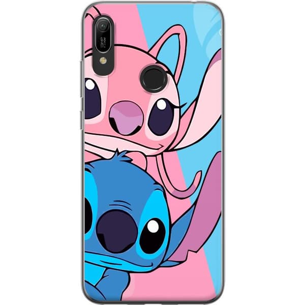 Huawei Y6 (2019) Genomskinligt Skal Stitch & Angel