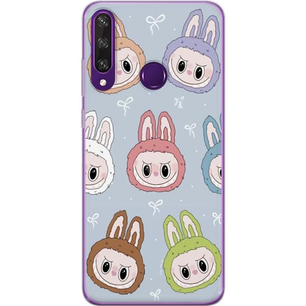 Huawei Y6p Läpinäkyvä kuori Pastel Labubu