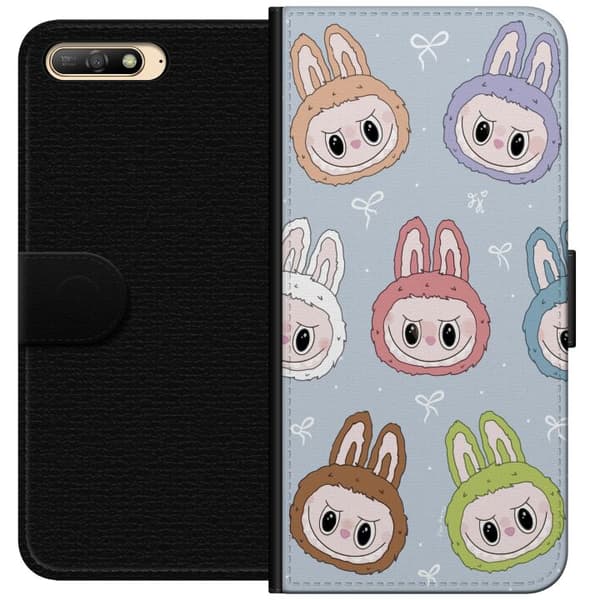 Huawei Y6 (2018) Tegnebogsetui Pastel Labubu