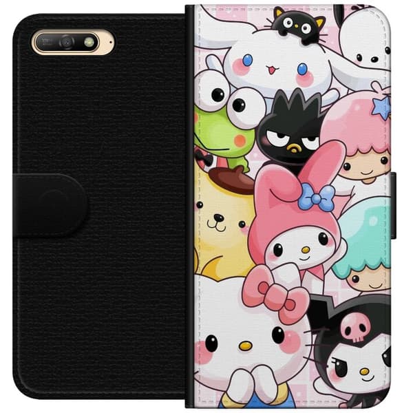 Huawei Y6 (2018) Lompakkokotelo Kawaii Sanrio Crew