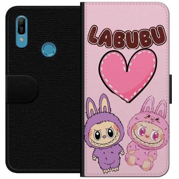 Huawei Y6 (2019) Tegnebogsetui Labubu Pink Monster