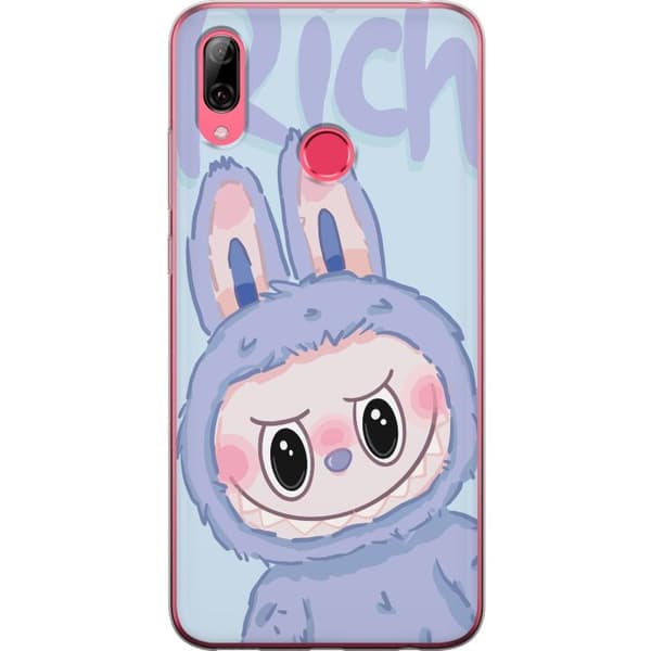 Huawei Y7 (2019) Läpinäkyvä kuori Sininen Jänis Labubu
