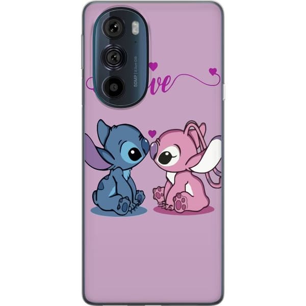 Motorola Edge 30 Pro Läpinäkyvä kuori Lilo & Stitch – Angel Edition