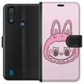 Miniatyrbillede 1 af 3: Motorola Moto E6i Tegnebogsetui Labubu Dyrekreds Bunny Udgave