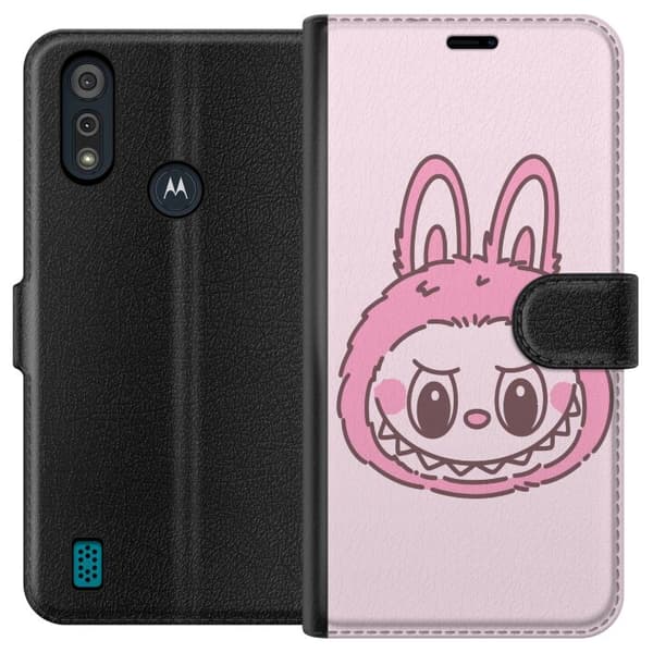 Motorola Moto E6i Tegnebogsetui Labubu Dyrekreds Bunny Udgave