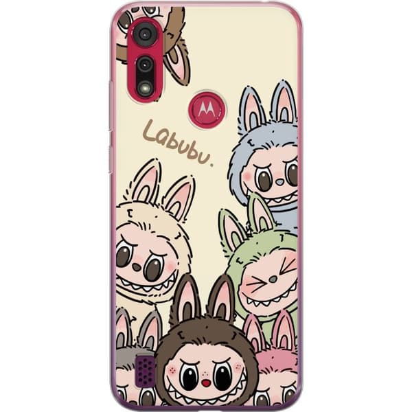 Motorola Moto E6s (2020) Gennemsigtig cover Labubu Pastel Collection