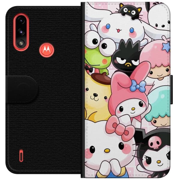Motorola Moto E7 Power Tegnebogsetui Kawaii Sanrio Crew