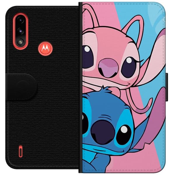 Motorola Moto E7 Power Lommeboketui Stitch & Angel