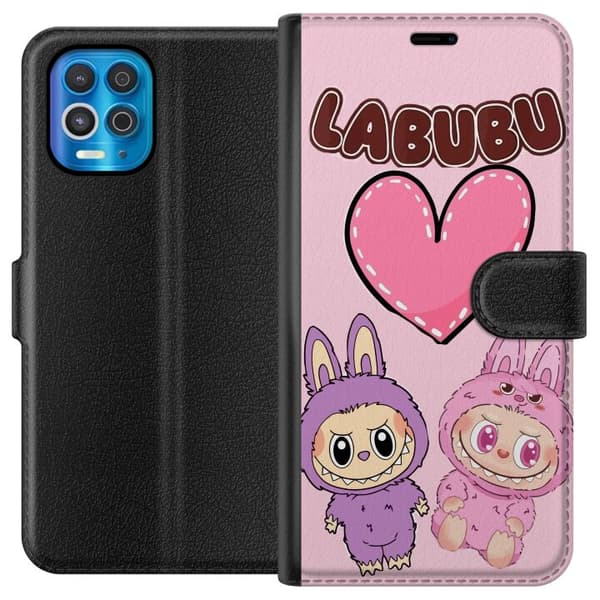 Motorola Edge S Lompakkokotelo Labubu Pink Monster