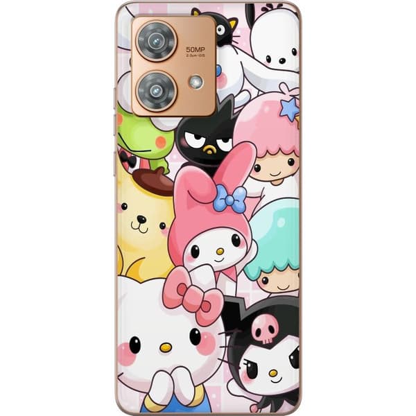 Motorola Edge 40 Neo Läpinäkyvä kuori Kawaii Sanrio Crew