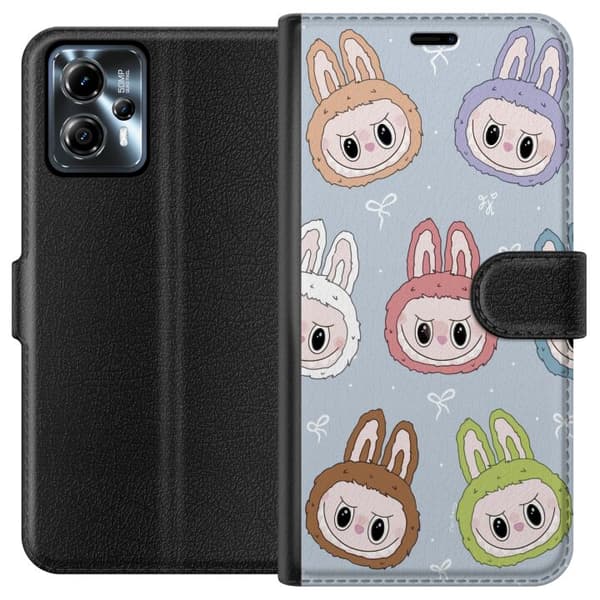 Motorola Moto G13 Tegnebogsetui Pastel Labubu