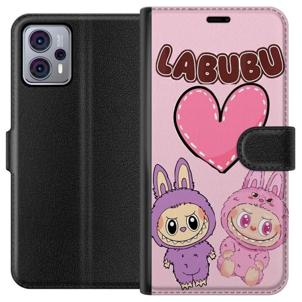 Motorola Moto G23 Plånboksfodral Labubu Pink Monster