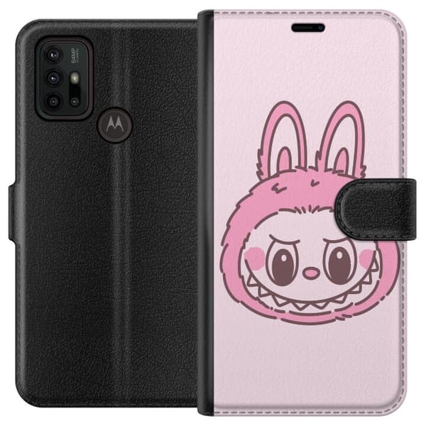 Motorola Moto G30 Tegnebogsetui Labubu Dyrekreds Bunny Udgave