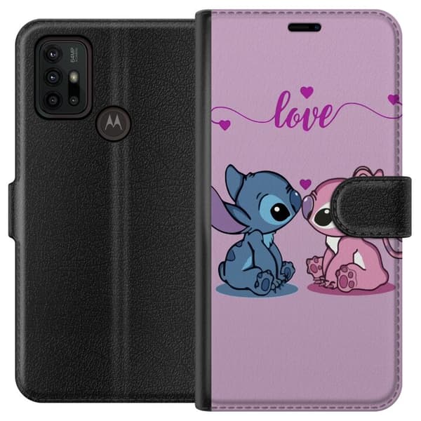 Motorola Moto G30 Lommeboketui Lilo & Stitch – Angel Edition