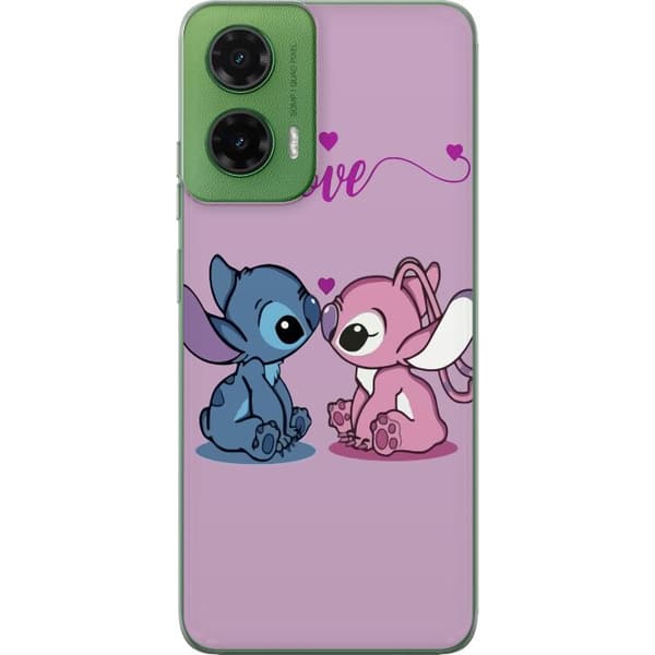 Motorola Moto G35 Gennemsigtig cover Lilo & Stitch – Angel Edition