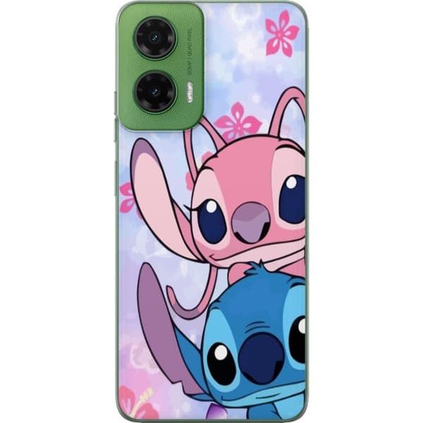 Motorola Moto G35 Gennemsigtig cover Stitch & Angel