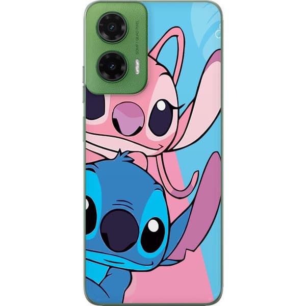 Motorola Moto G35 Gennemsigtig cover Stitch & Angel