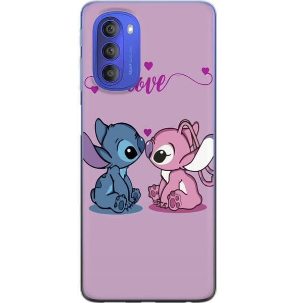 Motorola Moto G51 5G Gjennomsiktig deksel Lilo & Stitch – Angel Edition