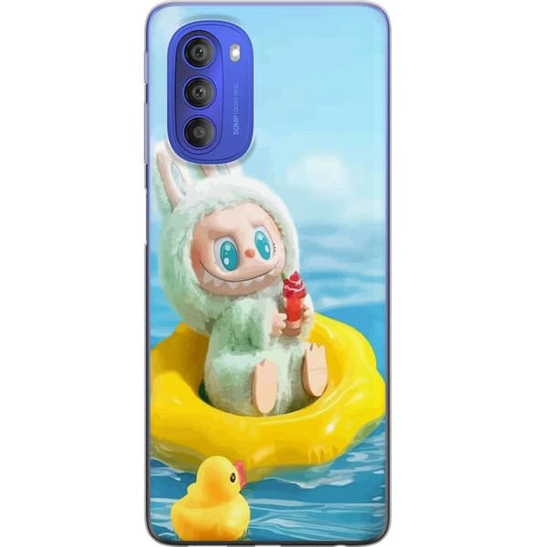 Motorola Moto G51 5G Gjennomsiktig deksel Labubu Macaron-serien