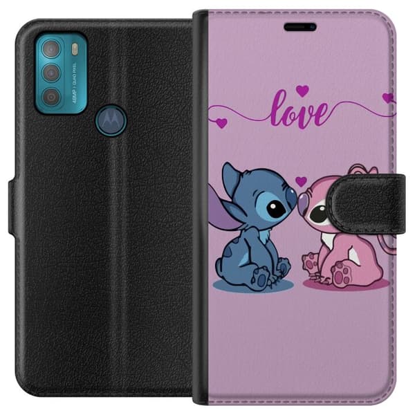 Motorola Moto G50 Lommeboketui Lilo & Stitch – Angel Edition
