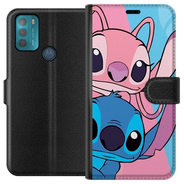Motorola Moto G50 Tegnebogsetui Stitch & Angel