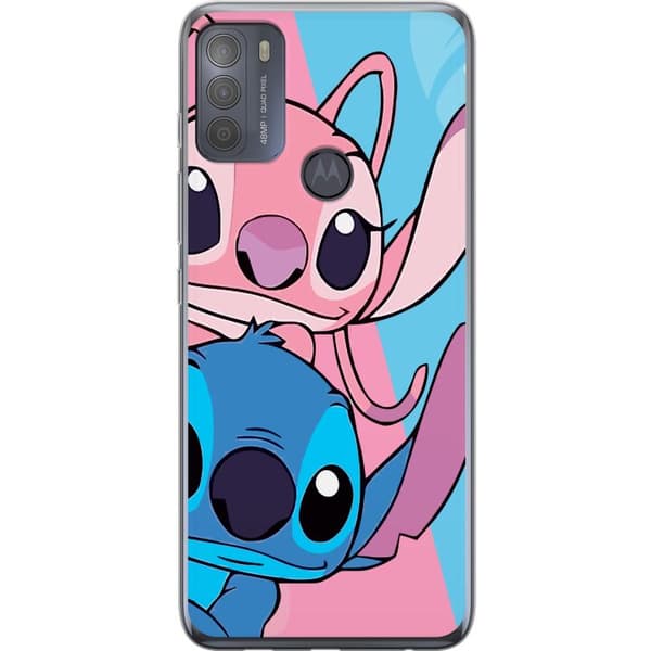 Motorola Moto G50 Genomskinligt Skal Stitch & Angel